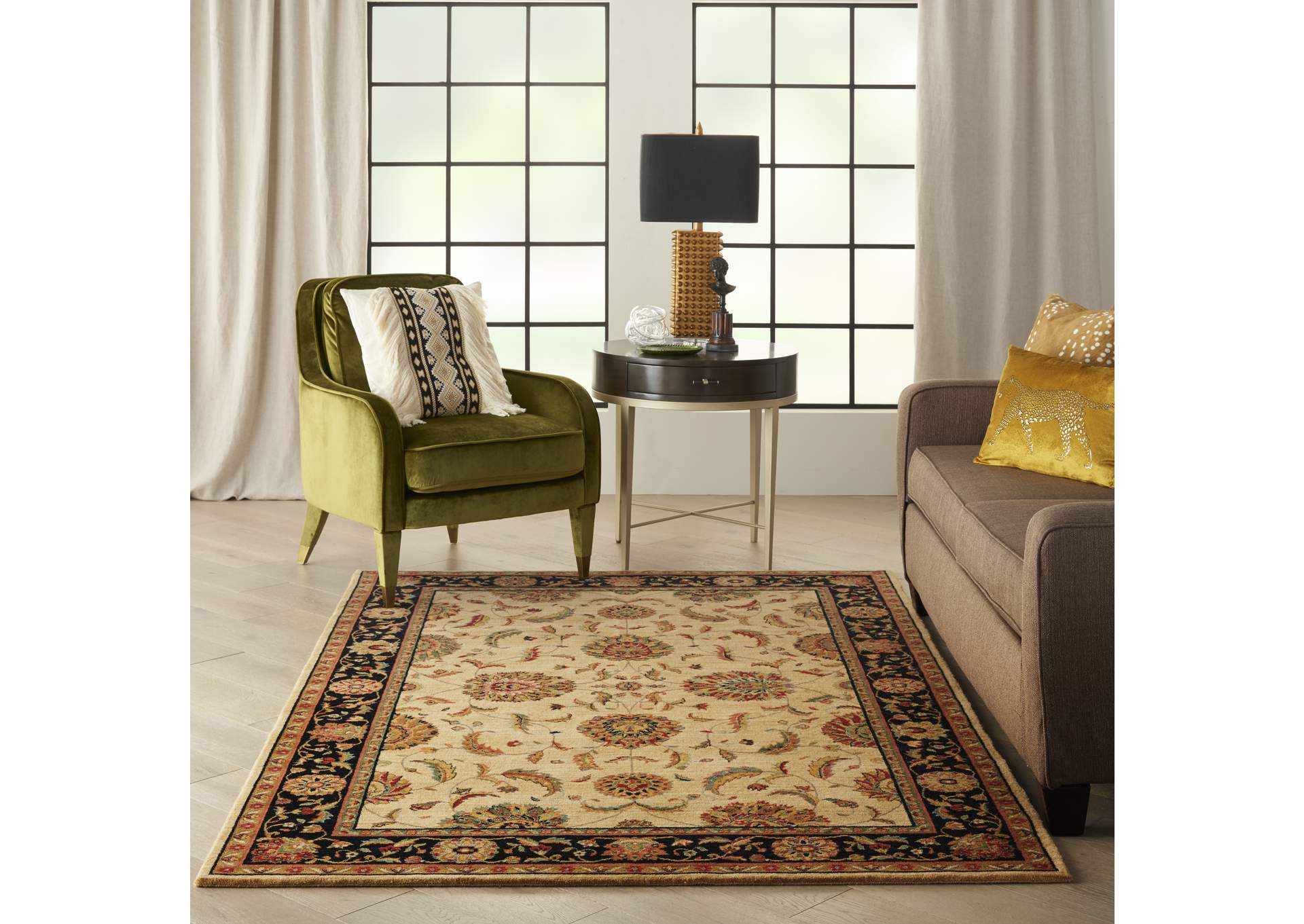 Nourison Living Treasures LI04 Beige Multicolor 5'x8' Area Rug,Nourison