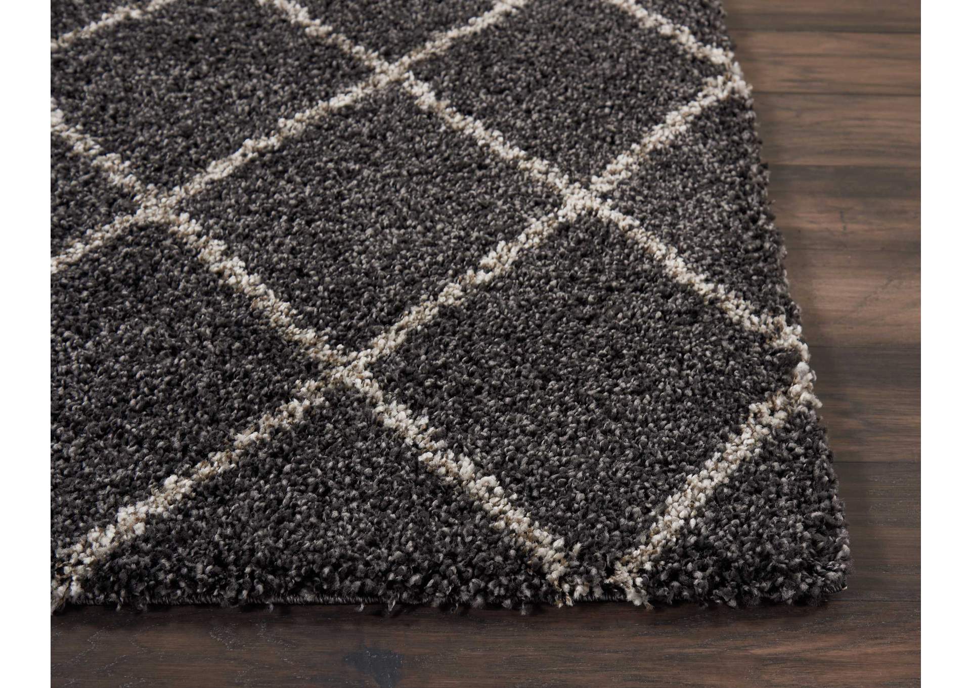Nourison Brisbane BRI03 Black 8' Runner Hallway Rug,Nourison