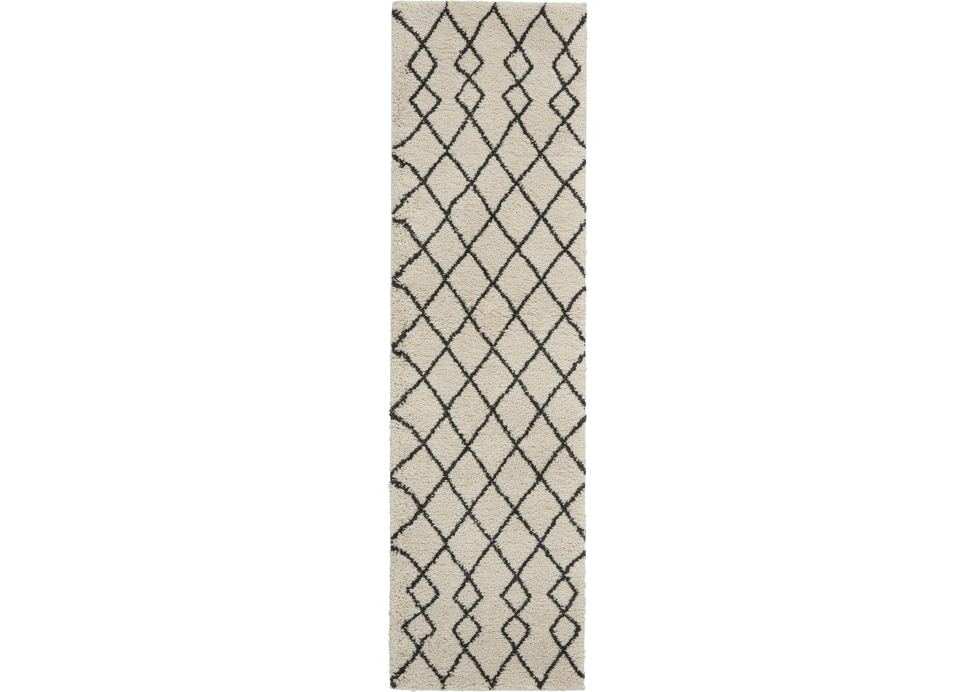Nourison Martil MAT01 White 8' Runner Plush Hallway Rug,Nourison
