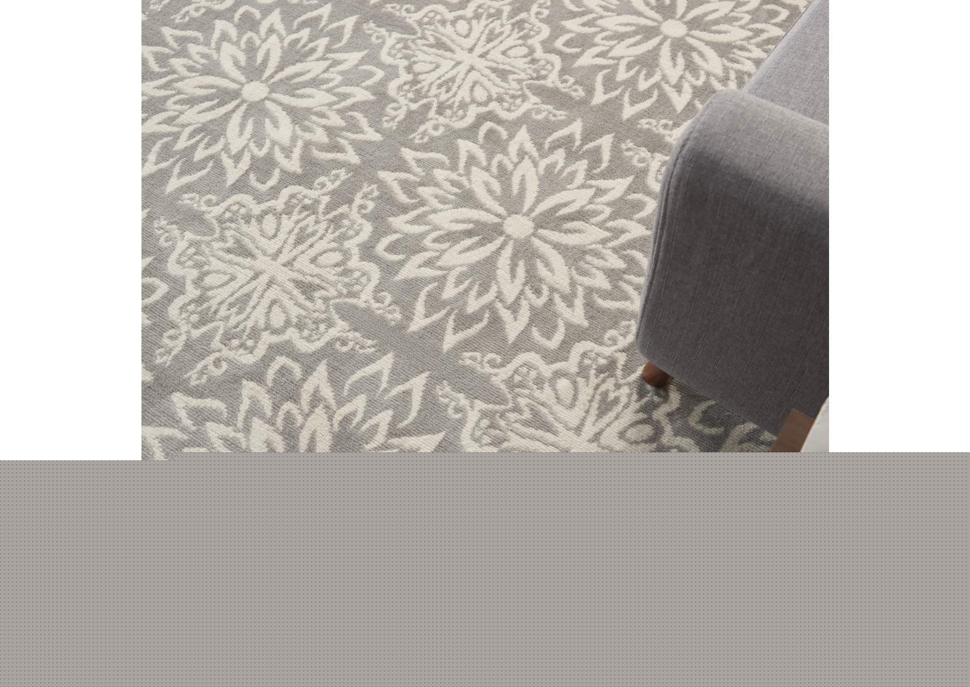 Nourison Jubilant JUB06 Grey 6'x9' Beach Area Rug,Nourison