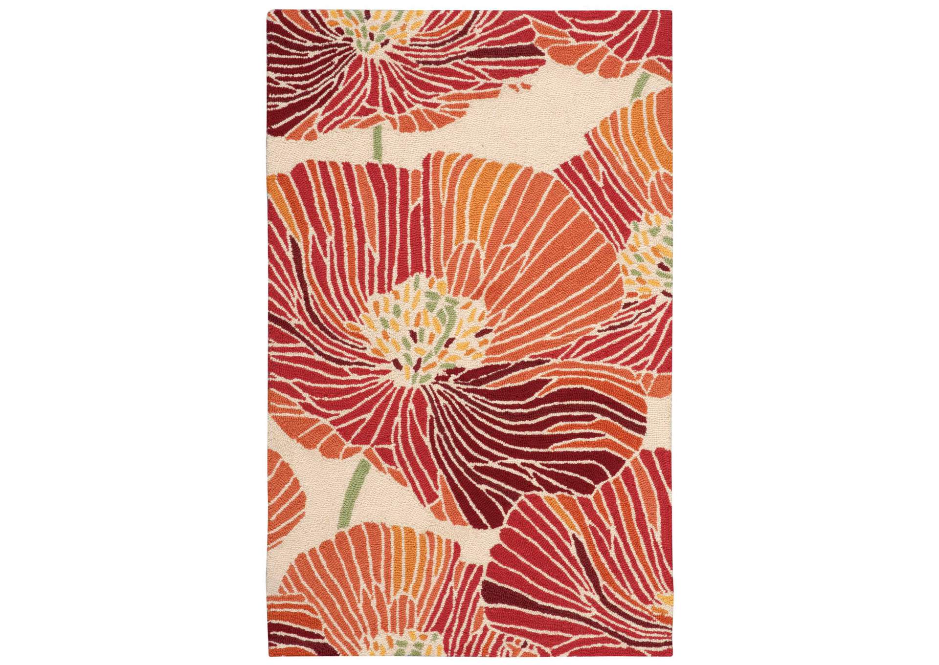 Nourison Fantasy FA24 Orange 3'x5' Area Rug,Nourison