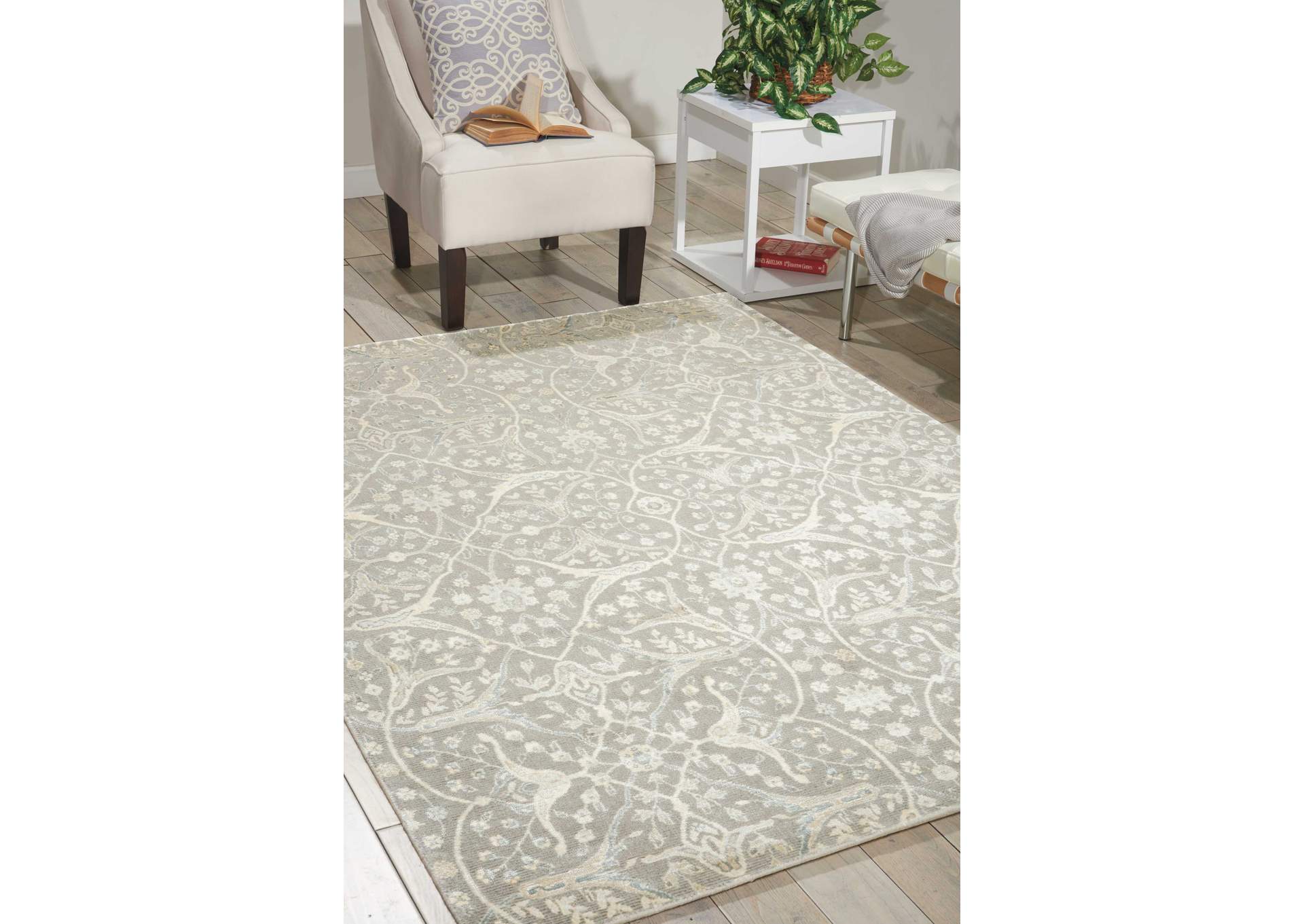 Nourison Luminance LUM08 Grey 5'x8' Area Rug,Nourison