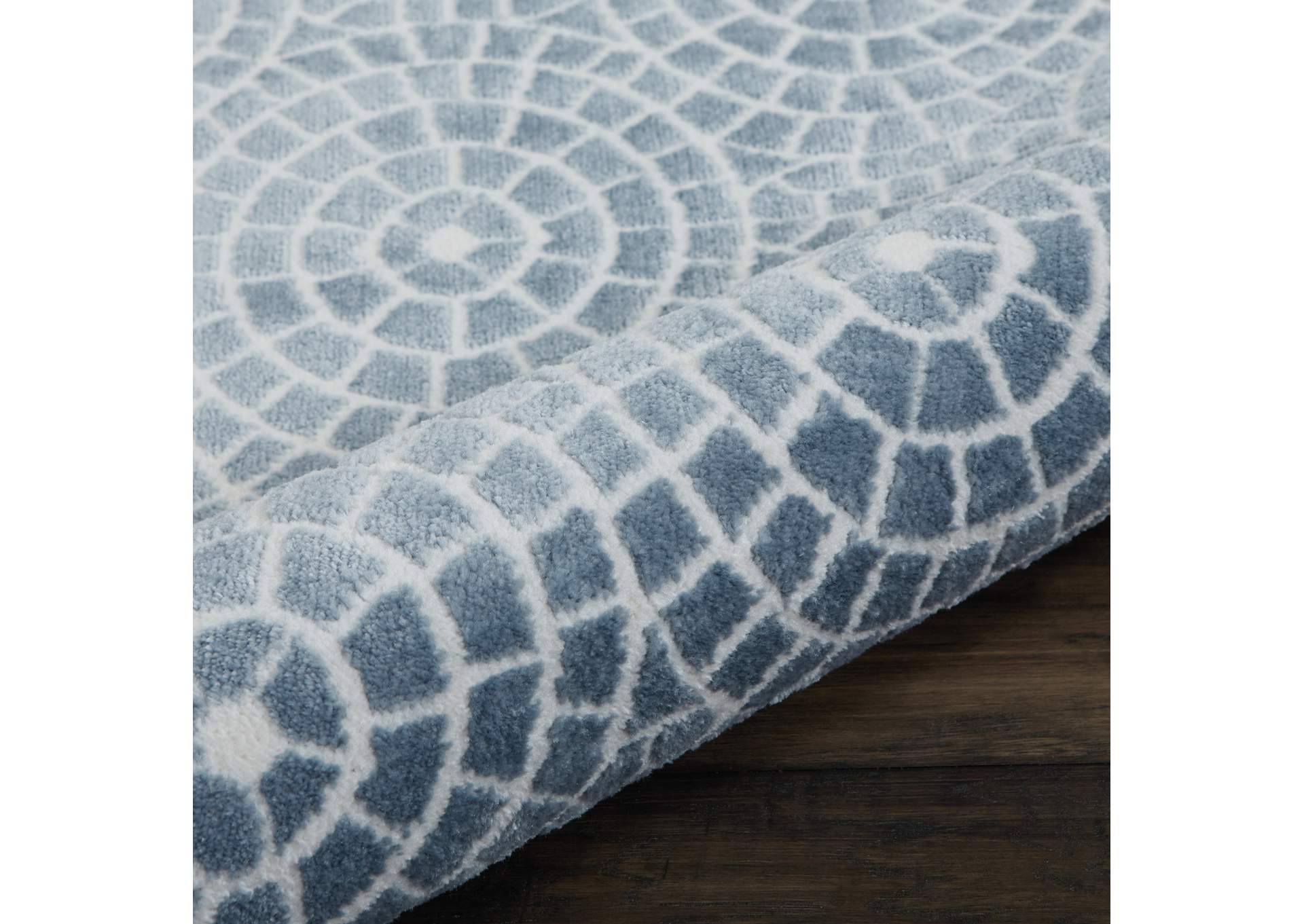 Nourison Urban Chic URC04 Blue 7' Runner Hallway Rug,Nourison