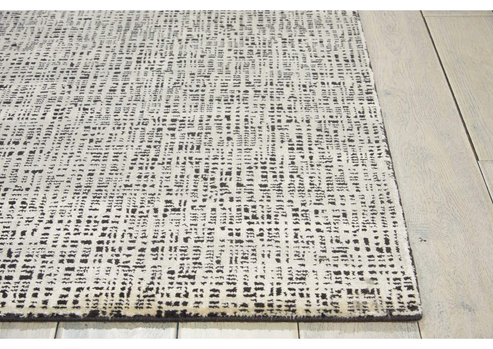 Nourison Starlight STA02 Black 8' Runner Hallway Rug,Nourison