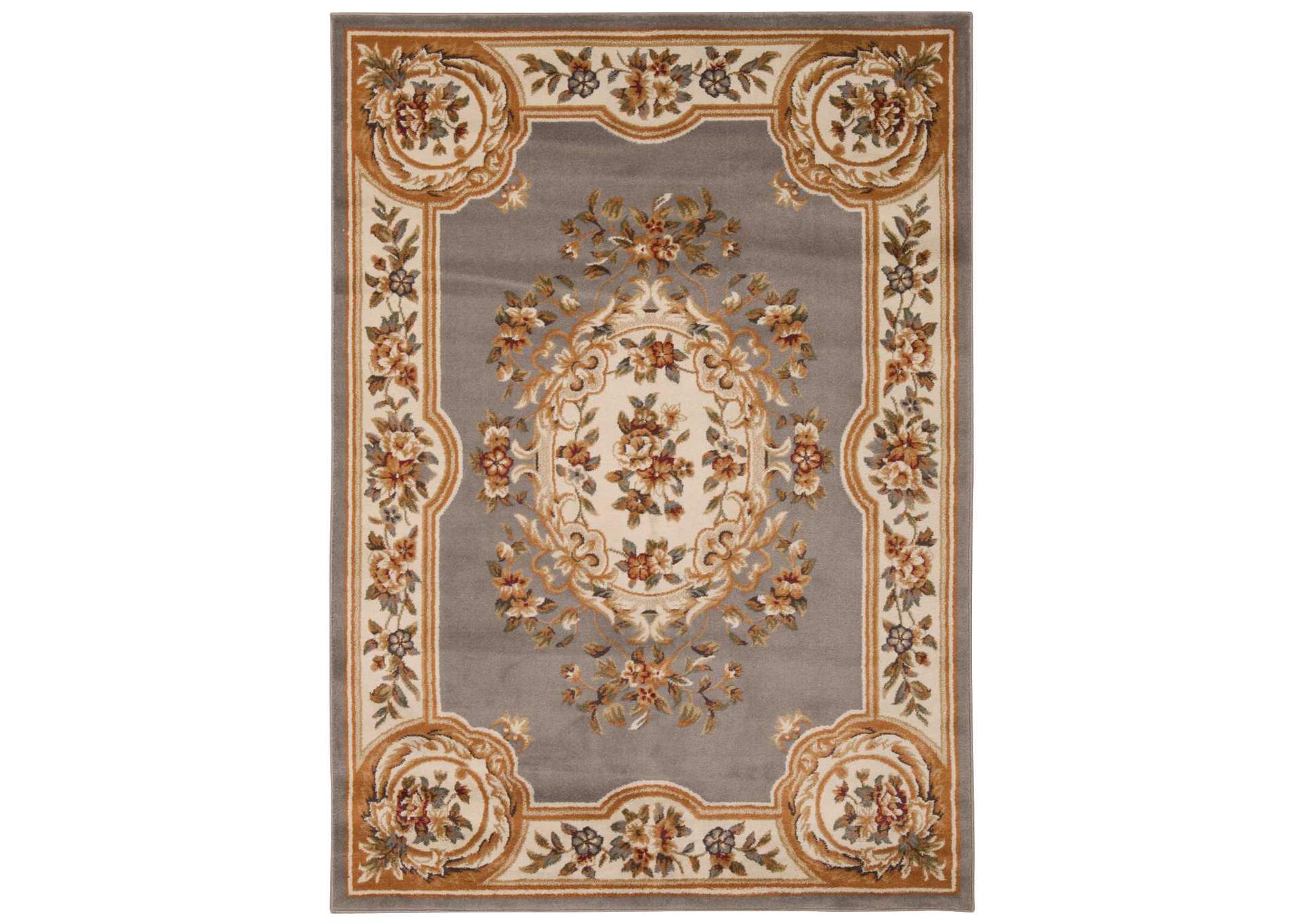 Nourison Paramount PAR37 Grey and Blue 5'x7' Area Rug,Nourison