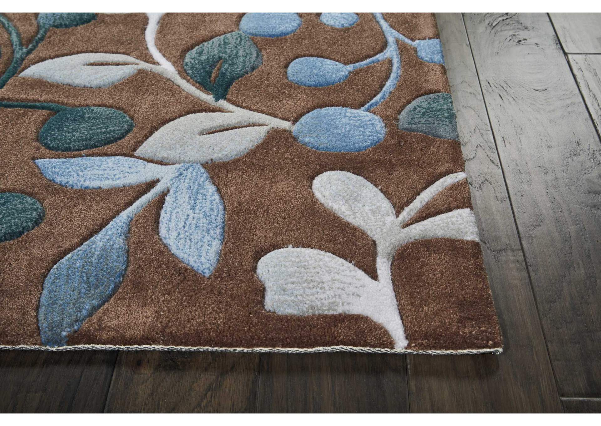 Nourison Contour CON02 Brown 3'x5' Area Rug,Nourison