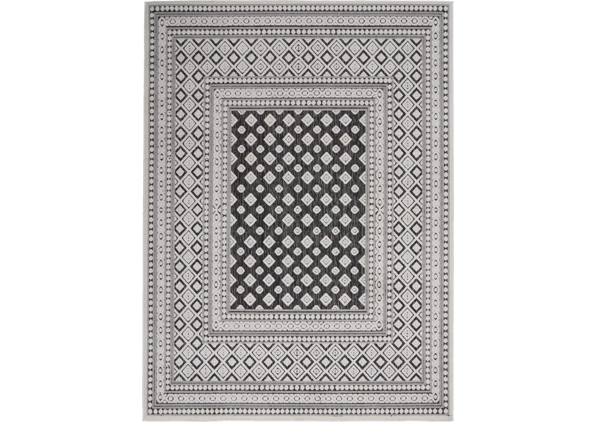 Nourison Key Largo 4'x6' Dark Grey Area Rug,Nourison