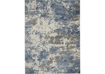 Image for Nourison Rustic Textures RUS08 Blue and Grey 8'x11' Large Rug