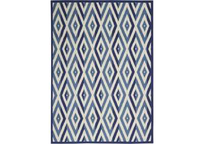 Image for Nourison Grafix GRF18 Blue and White 5'x7' Area Rug