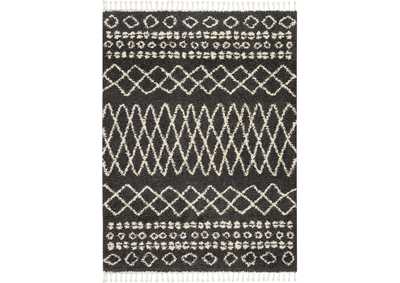 Image for Nourison Moroccan Shag MRS02 Black 5'x8' Plush Area Rug