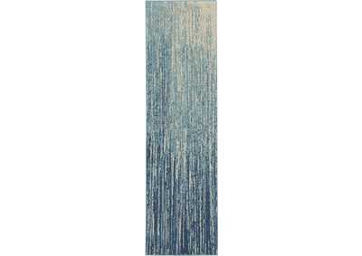 Image for Nourison Passion 8' Runner Navy Light Blue Area Rug