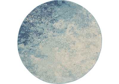 Image for Nourison Passion 4' Round Navy Light Blue Area Rug