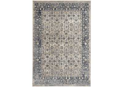 Image for kathy ireland Home Malta MAI04 Blue and Ivory 5'x8' Area Rug
