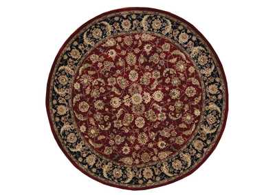Image for Nourison 2000 2002 Dark Red Multicolor 6' Round Area Rug