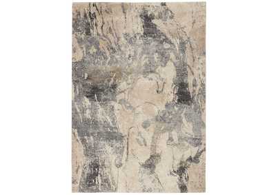 Image for Nourison Fusion FSS16 Beige and Grey 5'x7' Low-pile Shag Area Rug