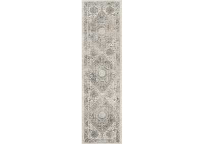 Image for Nourison Fusion FSS11 Grey 8' Runner Plush Shag Hallway Rug