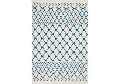 Image for Nourison Kamala DS500 White and Blue 4'x6' Area Rug