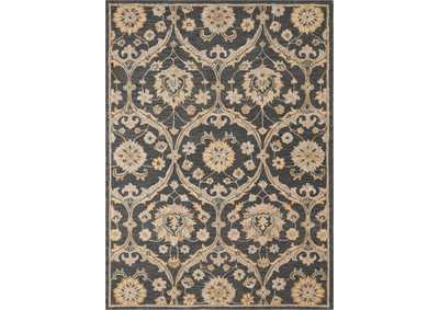Image for Nourison Jazmine JAZ03 Dark Blue and Gold 5'x8' Moroccan Area Rug