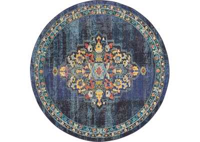 Image for Nourison Passionate PST01 Dark Blue Multicolor 8' Round Large Rug