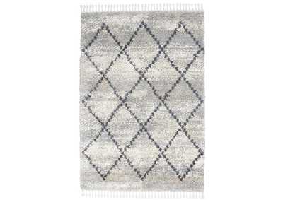 Image for Nourison Oslo Shag OSL01 4'x6' Silver Grey Scandinavian Shag Rug