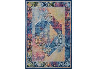 Image for Nourison Ankara Global ANR04 Blue Multicolor 4'x6' Boho Area Rug