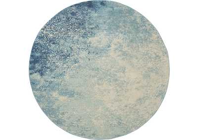 Image for Nourison Passion 8' Round Navy Light Blue Area Rug