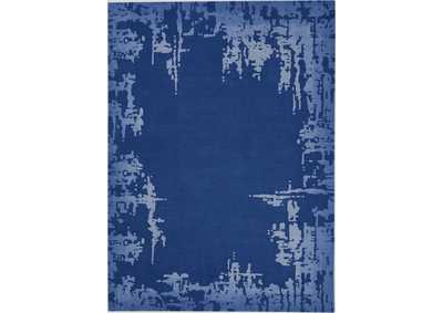 Image for Nourison Symmetry SMM02 Navy Blue 9'x12' Oversized Textured Rug