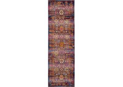 Image for Nourison Vintage Kashan VKA03 Burgundy Multicolor 8' Runner Hallway Rug