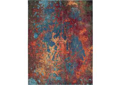 Image for Nourison Celestial CES08 Blue and Red 9'x12' Oversized Rug