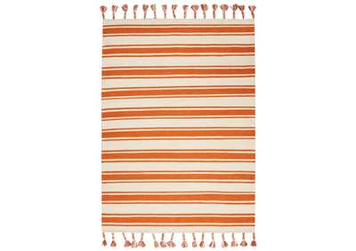 Image for Nourison Rio Vista DST01 White and Orange 5'x8' Area Rug