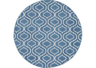 Image for Nourison Jubilant JUB19 Blue 5' Round Moroccan Area Rug