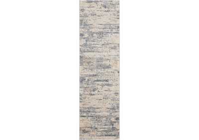Image for Nourison Rustic Textures RUS04 Beige and Grey 8' Runner Hallway Rug