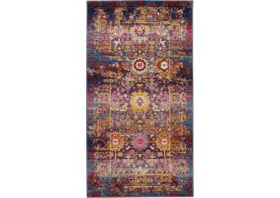 Image for Nourison Vintage Kashan 2' X 4' Burgundy Multicolor Boho Area Rug
