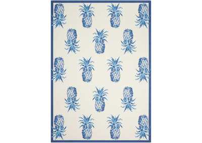 Image for Waverly Sun N Shade SND49 White and Blue 8'x11' Rug