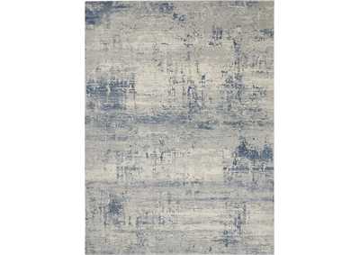 Image for Nourison Rustic Textures RUS10 Blue and Grey 9'x13' Oversized Rug