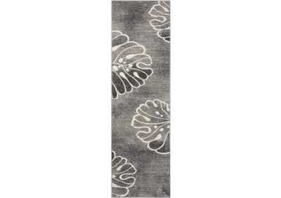 Image for Nourison Maxell MAE04 Grey 8' Runner Hallway Rug