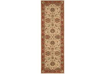 Image for Nourison Living Treasures LI04 Beige Multicolor 8' Runner Hallway Rug