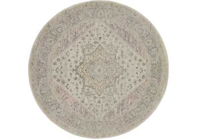 Image for Nourison Tranquil TRA06 Pink and Beige 5' Round Kashan Area Rug