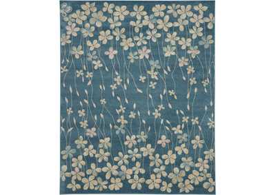 Image for Nourison Tranquil TRA04 Turquoise Blue 8'x10' Large Rug