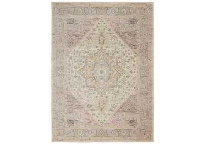 Image for Nourison Tranquil TRA06 Pink and Beige 4'x6' Kashan Area Rug