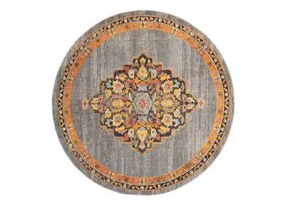 Image for Nourison Passionate PST01 Grey Multicolor 8' Round Large Rug