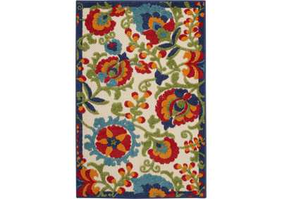 Image for Nourison Aloha ALH17 Multicolor 3'x4' Indoor-outdoor Area Rug