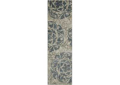 Image for Nourison Maxell MAE10 Grey and Ivory 8' Runner Hallway Rug