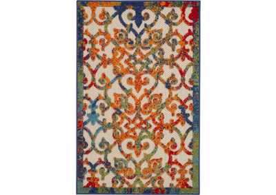 Image for Nourison Aloha ALH21 3'x4' Multicolor Easy-care Indoor-outdoor Rug