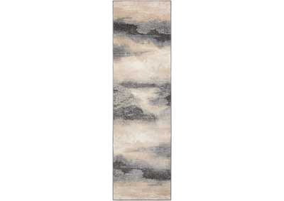 Image for Nourison Maxell MAE06 Grey and Ivory 8' Runner Stormcloud Hallway Rug