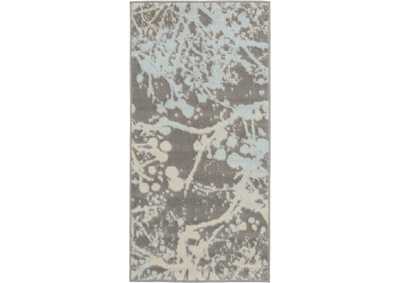 Image for Nourison Jubilant 2' x 4' Small Grey and Blue Nature-inspired Area Rug