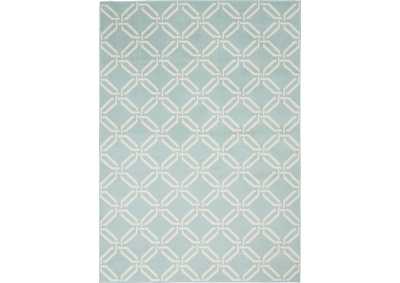 Image for Nourison Jubilant JUB17 Aqua 5'x7' Mid-century Area Rug