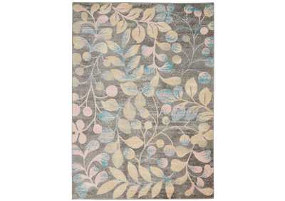 Image for Nourison Tranquil TRA03 Beige and Grey 4'x6' Botanical Area Rug