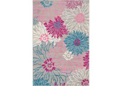 Image for Nourison Passion PSN17 Pink and Grey 4'x6' Floral Area Rug