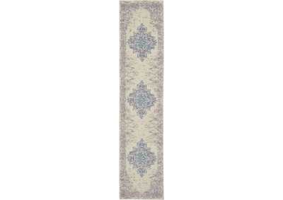 Image for Nourison Grafix GRF14 White and Pink 10' Runner Hallway Rug